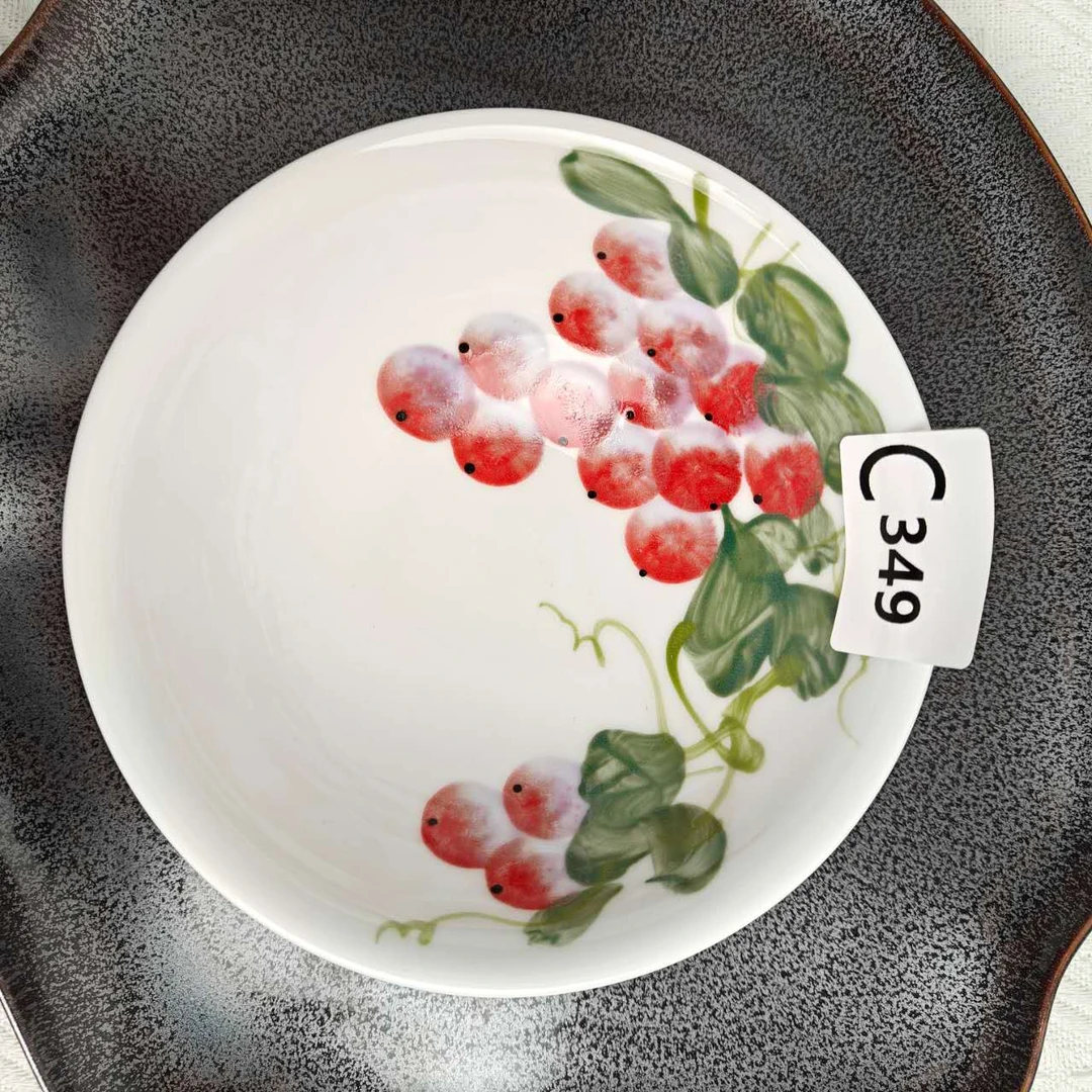 景德镇手绘釉中彩（食品级）壮壮碗圆形盘子餐具陶瓷家用349
