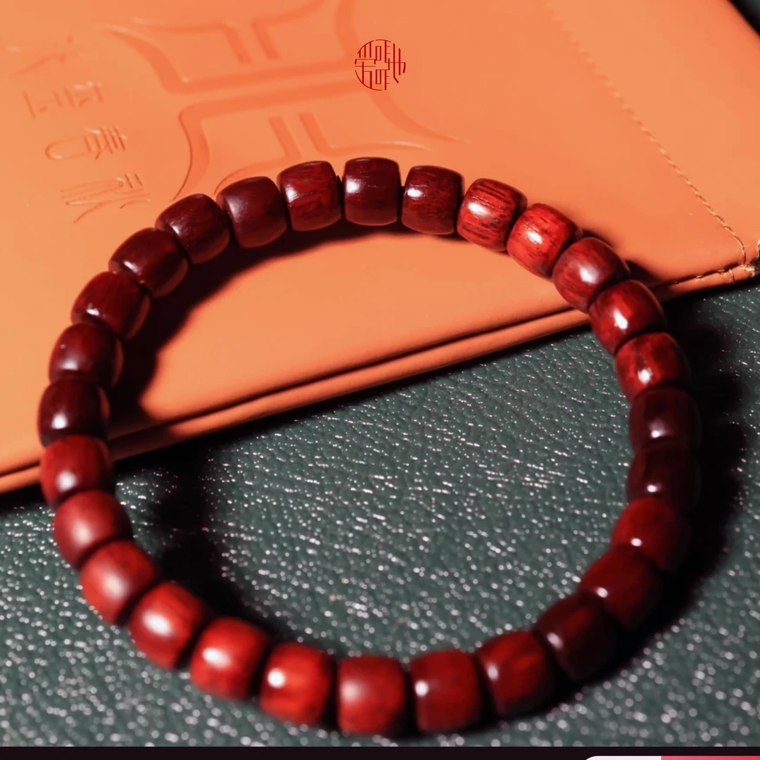 印度小叶紫檀原味单圈精品文玩手串小叶紫檀手串