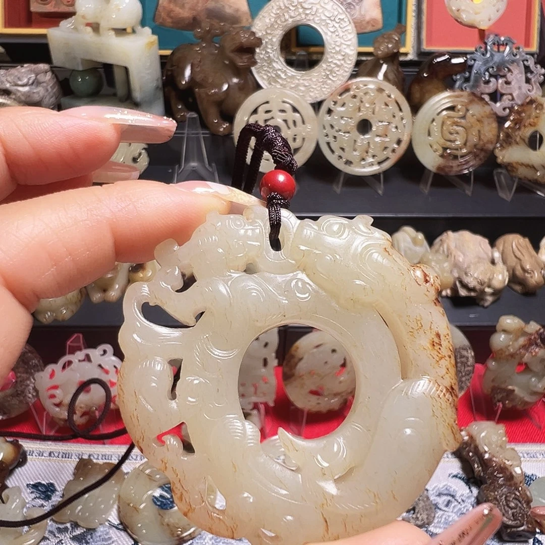 精***州和田玉未镶嵌车挂