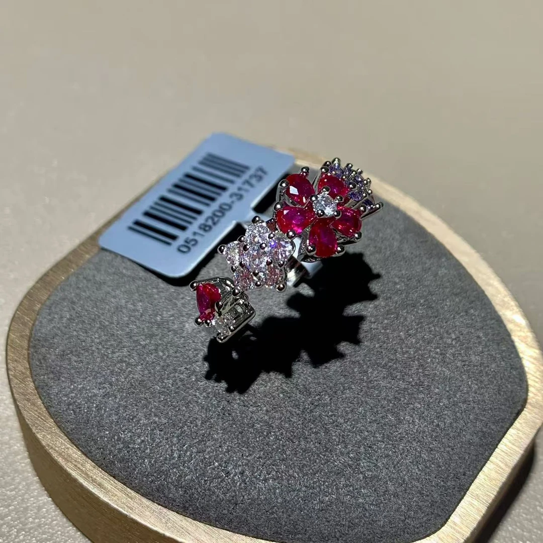 培育红宝石Q缅甸鸽血红红宝石刚玉奢华彩宝31737