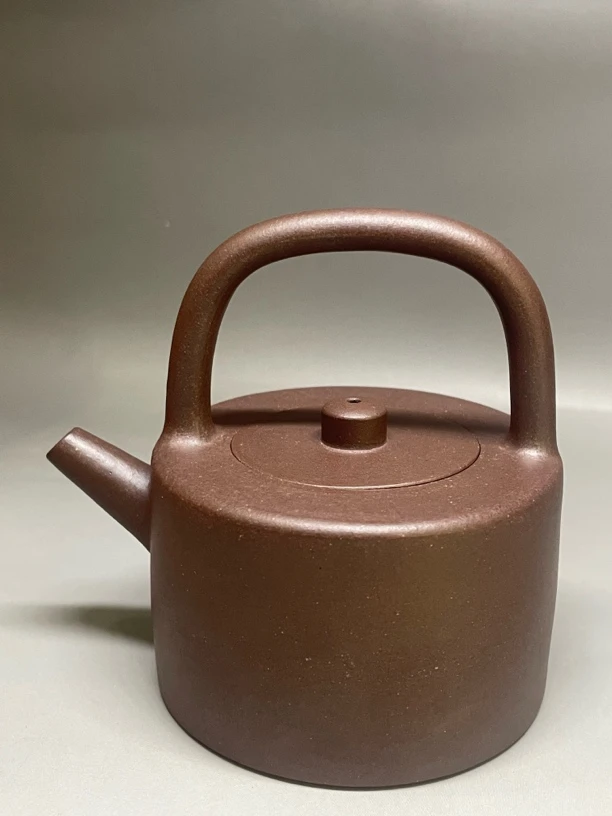宜兴紫砂提梁壶、黄龙山原矿底槽青、全手工制作、容量约160cc