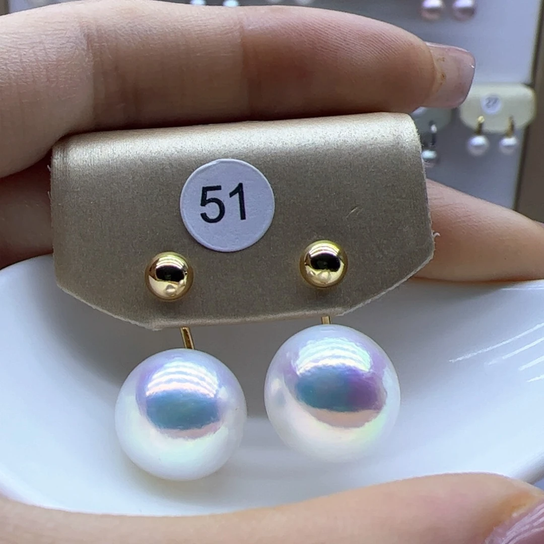 淡水珍珠耳饰银S925镶嵌