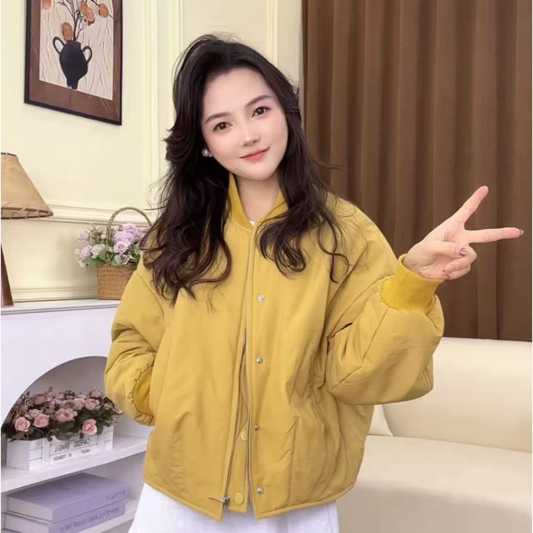 【韵味伊人】 小个子定制休闲立领棒球棉服外套夹棉上衣YWYR1031