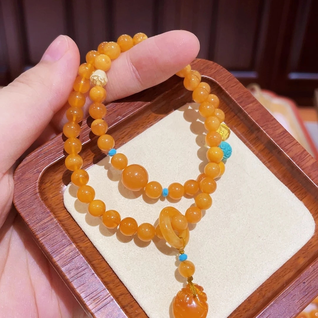 蜜蜡手链未镶嵌手串