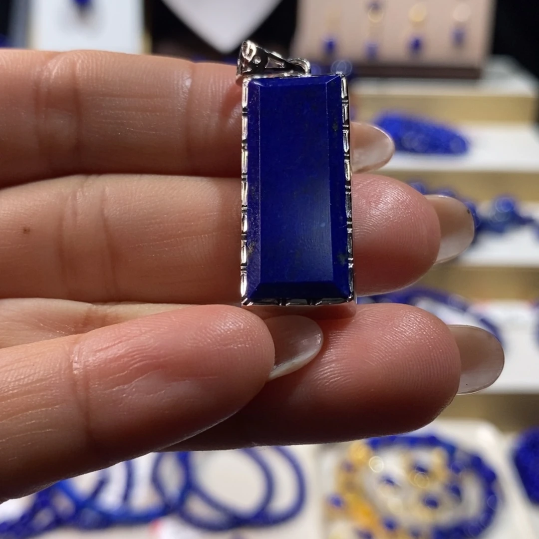 青金石未镶嵌手串无事牌