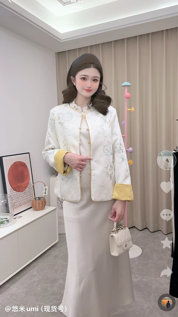 【仙灵】双面穿新中式提花外套2025秋款精致百搭国风上衣