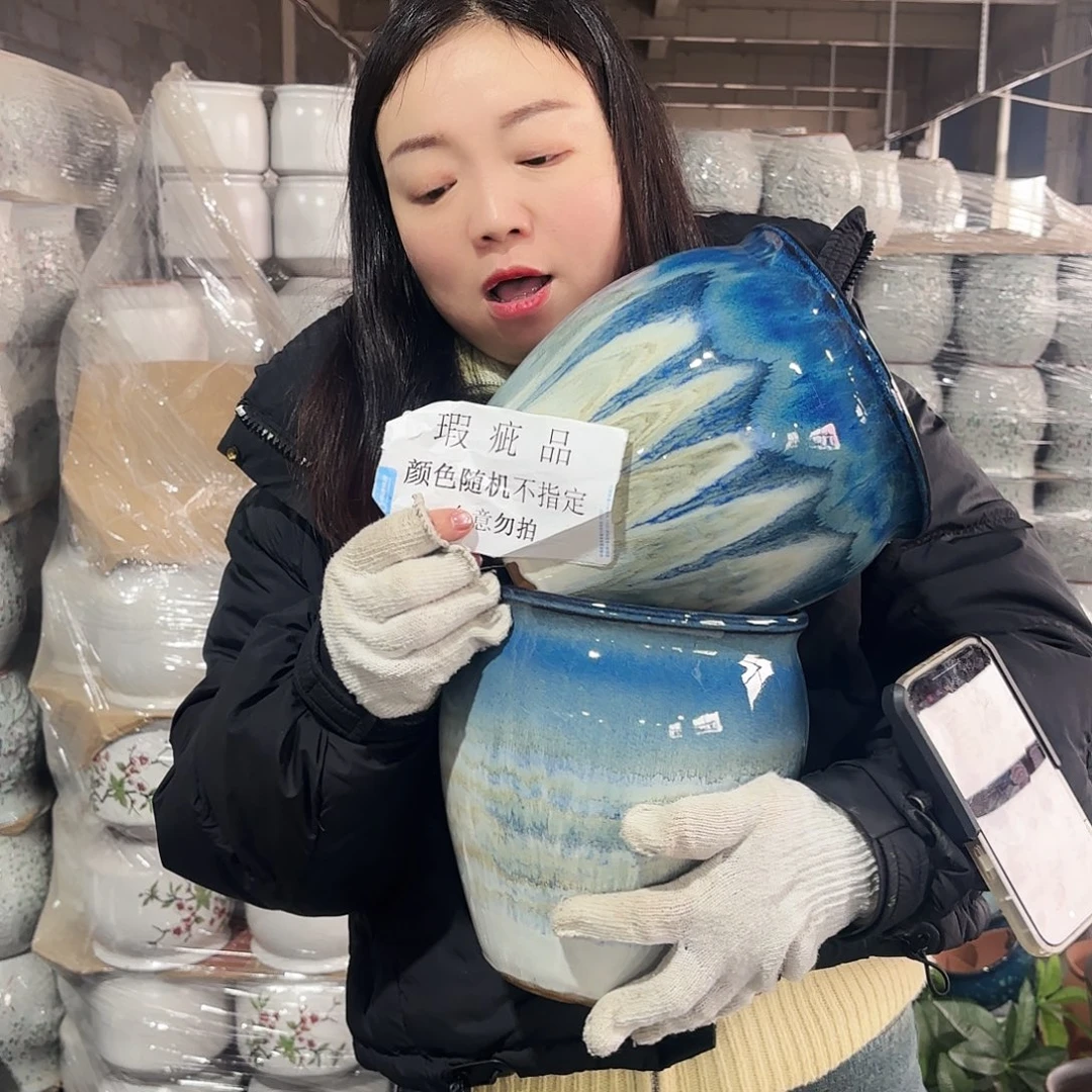 瑕疵两个高22/19红陶