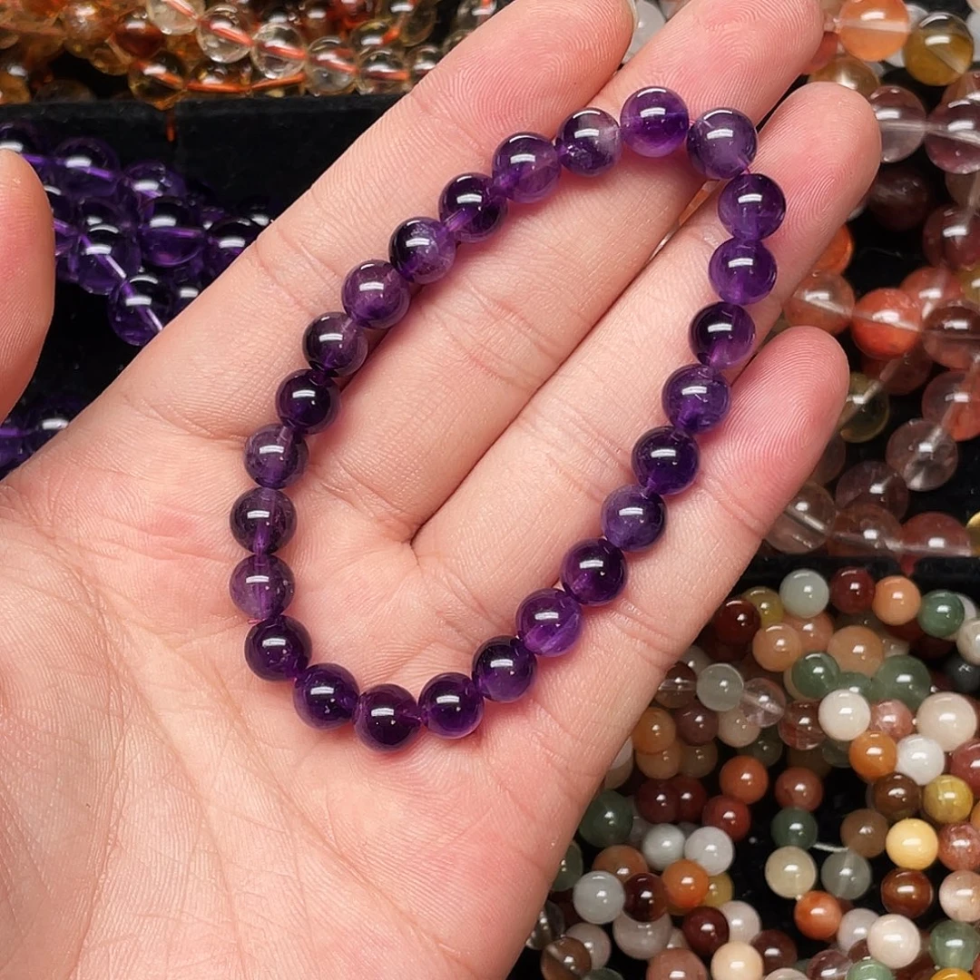 未镶嵌手链水晶紫超七7.8