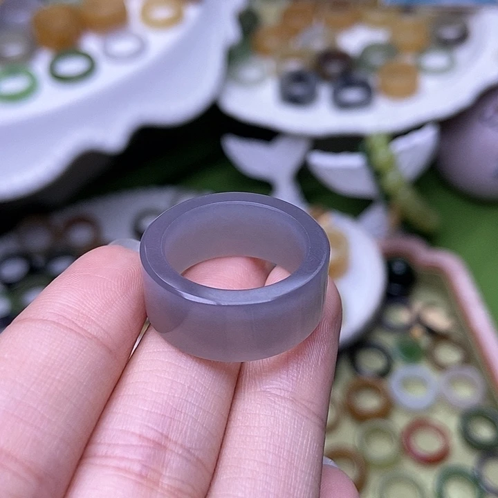 未镶嵌戒指和田玉19紫