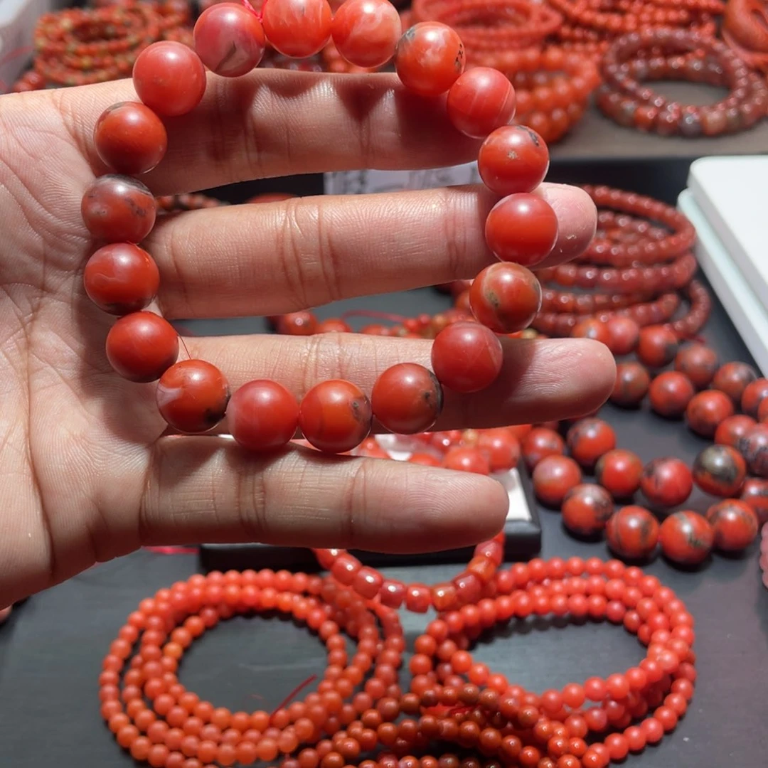 南红玛瑙手链未镶嵌