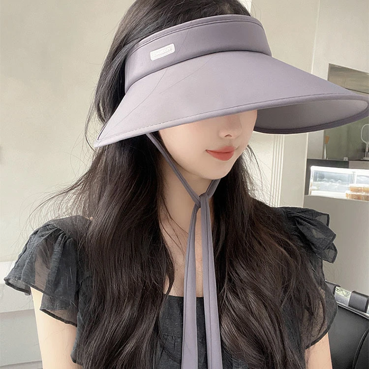 【新店福利】夏季骑车遮阳帽时尚绑带U太阳帽无顶大时尚户外太阳帽
