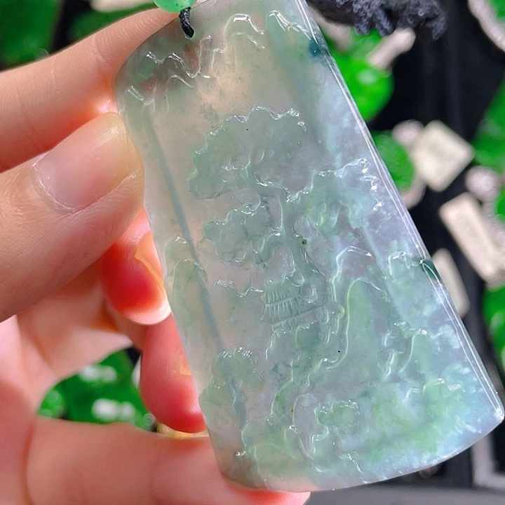 翡翠未镶嵌颈饰10