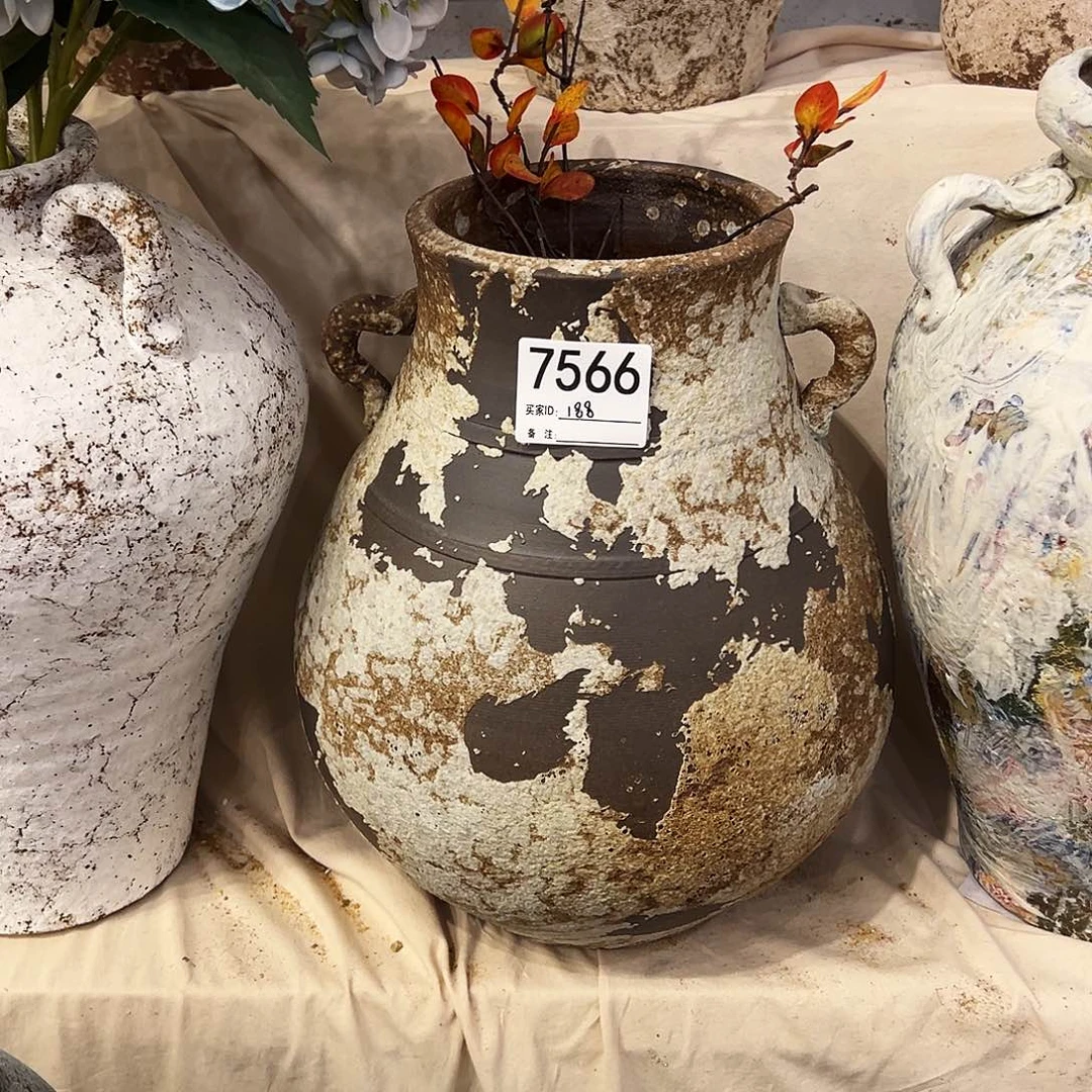 瓶7566高34口13陶瓷花瓶无孔