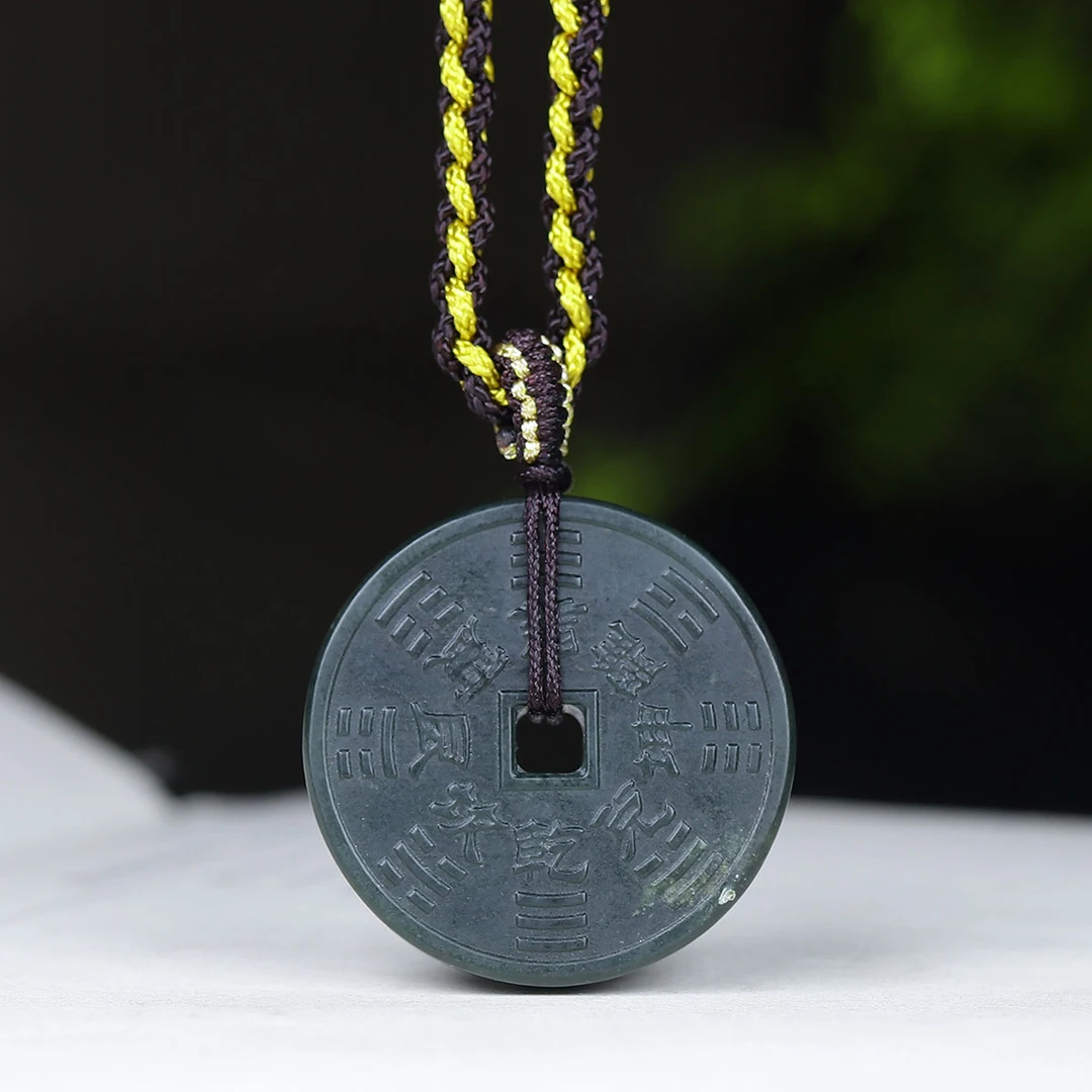 010306和田玉青玉仿古铜钱