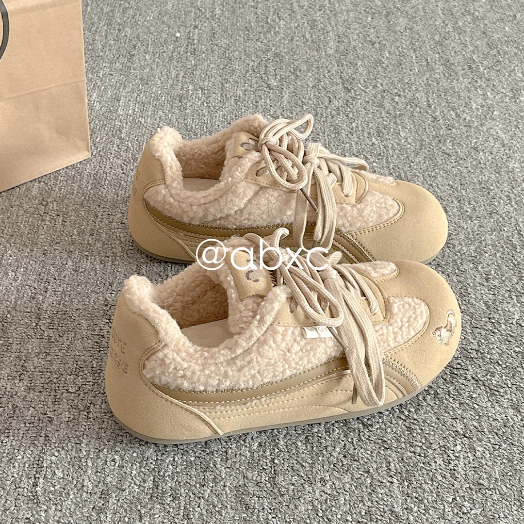 韩系勃肯板鞋子女鞋秋季新款2025爆款二棉鞋加绒休闲鞋百搭小白鞋