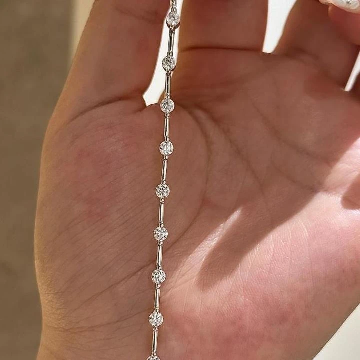 卡柒 铜合金手链 清冷感闪锆泡泡手链轻奢小众设计高级感精致手饰