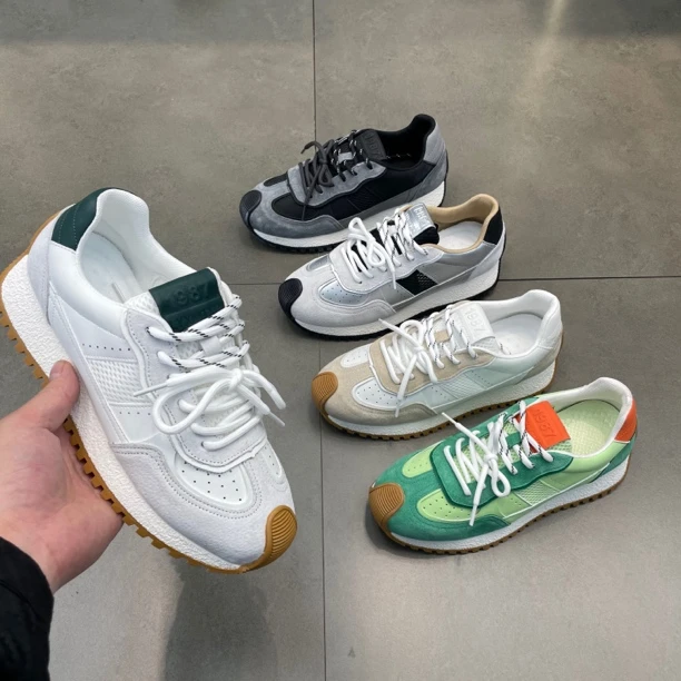 透气贴膜皮车缝线四季通用运动休闲鞋时尚休闲鞋薄款夏季标准码