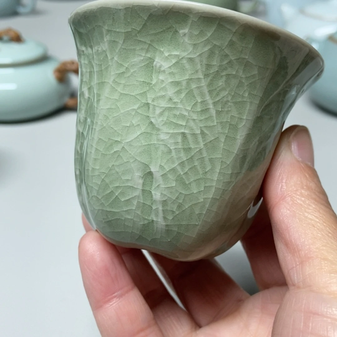 赵琳豆绿支钉百财杯带礼盒