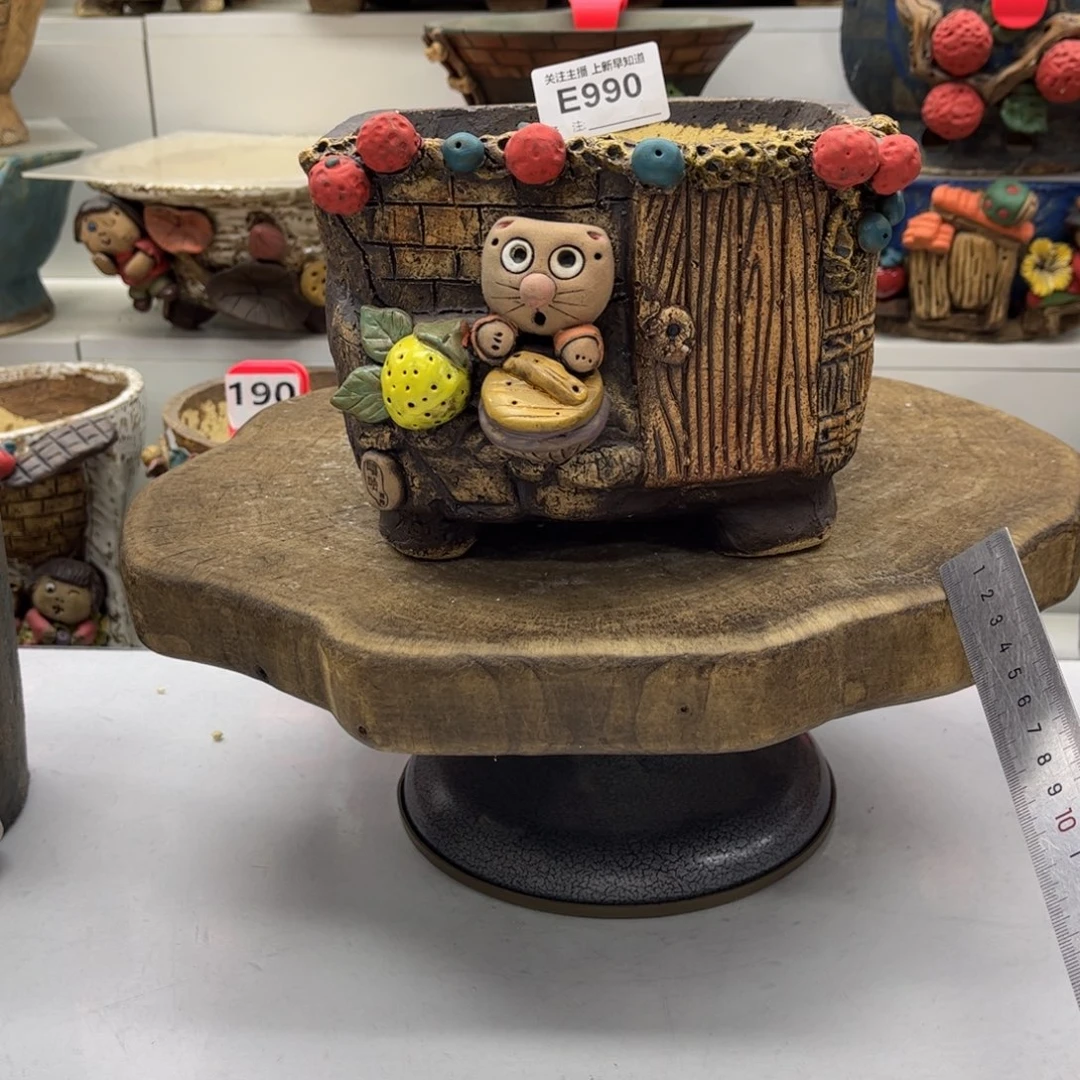 花盆990嘻哈粗陶手捏