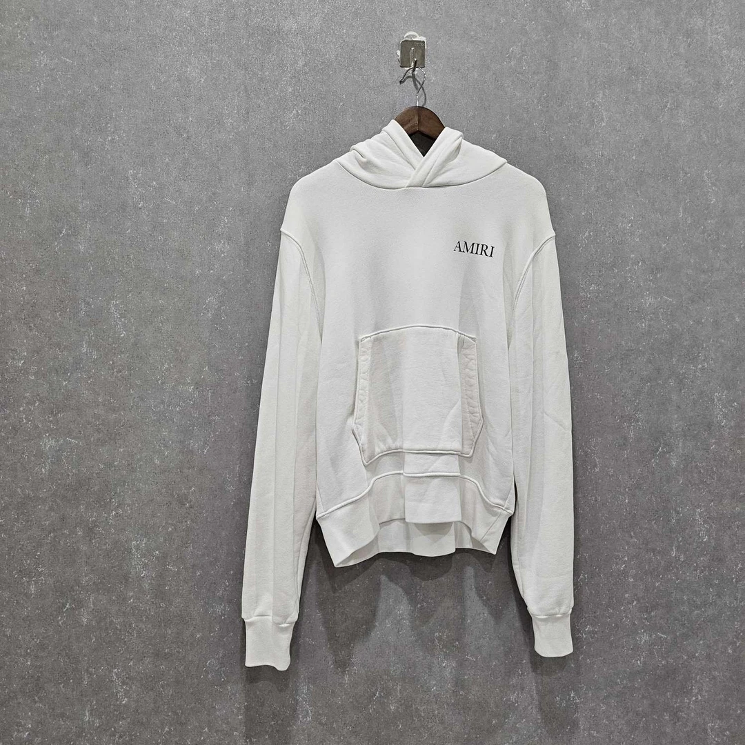 95新 maje Amiri椰树图案连帽卫衣外套46码/003879（无领标）