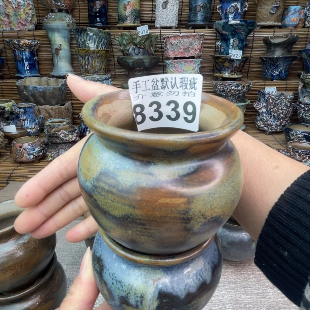 手工花盆默认瑕疵完美者勿拍