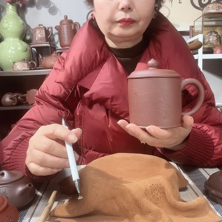 底槽青茶杯原矿紫砂壶