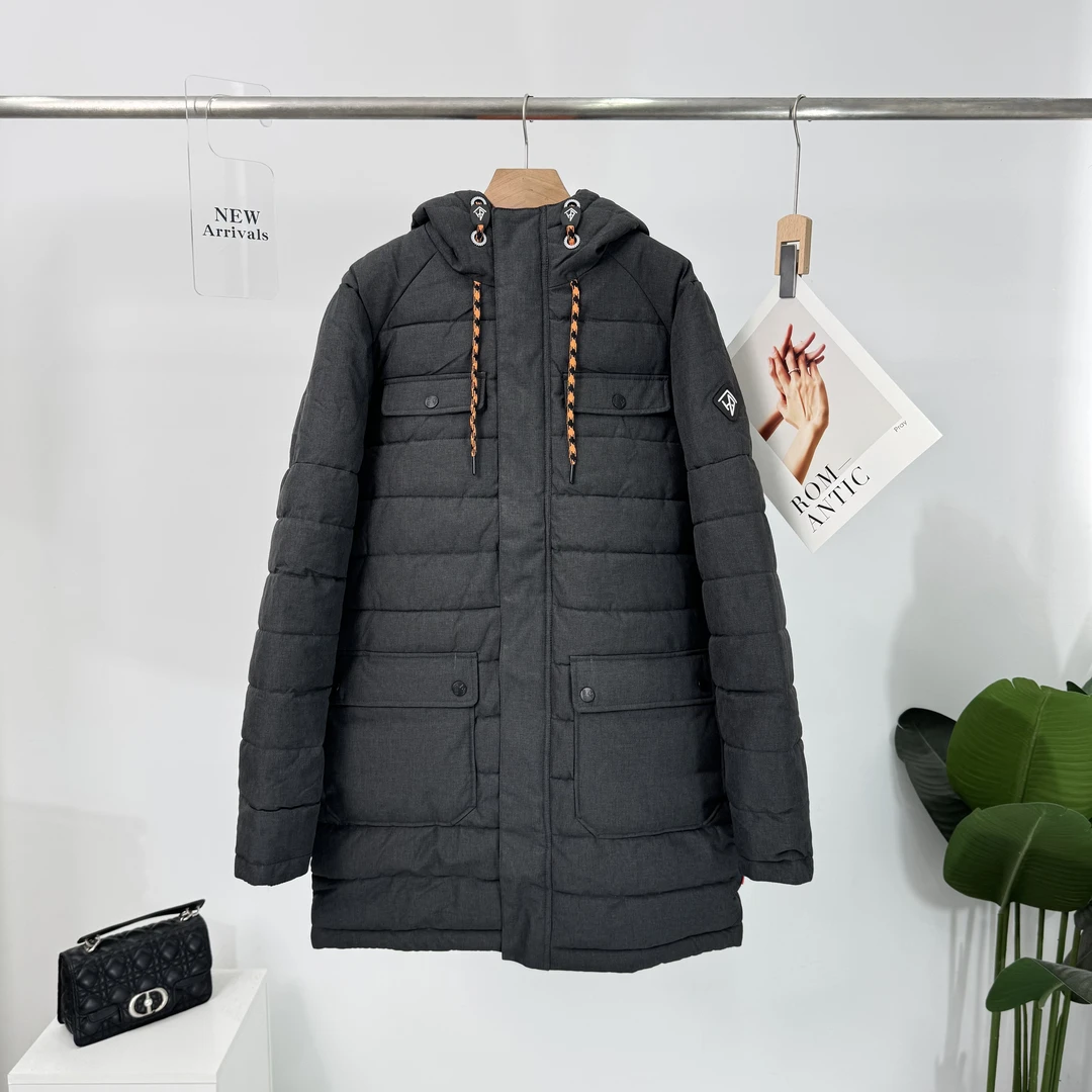 C291中长款防水保暖连帽耐磨冬季轻薄长款棉衣棉服XFJ