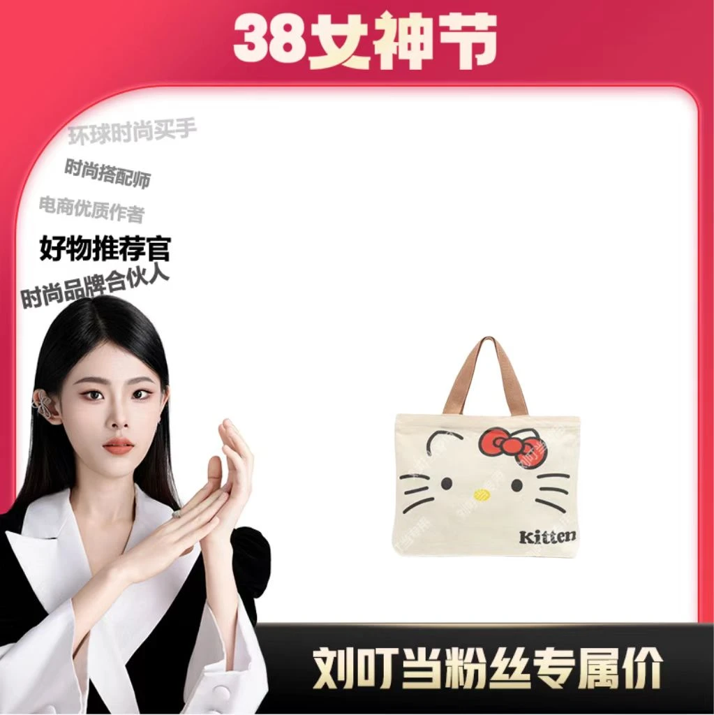 【刘叮当甄选】迷你卡通帆布包女上班学生通勤外出旅游拉链轻便小包