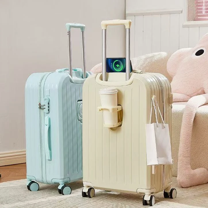 高颜值2025新款行李箱多功能万向轮女学生小清新密码拉杆旅行箱子