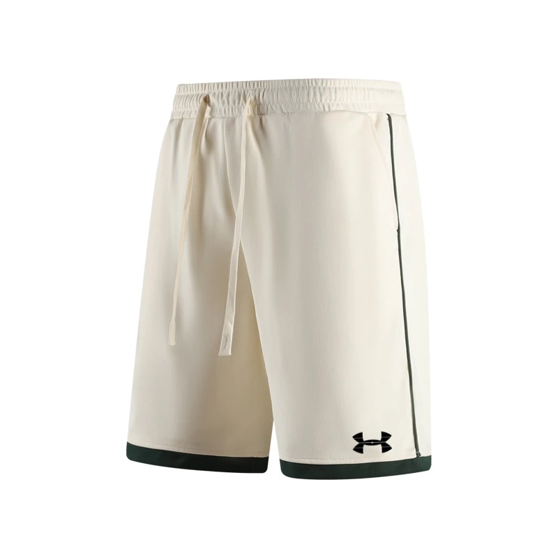 UA安德瑪夏季男士冰丝薄款织带拼色直筒短裤休闲运动透气五分裤