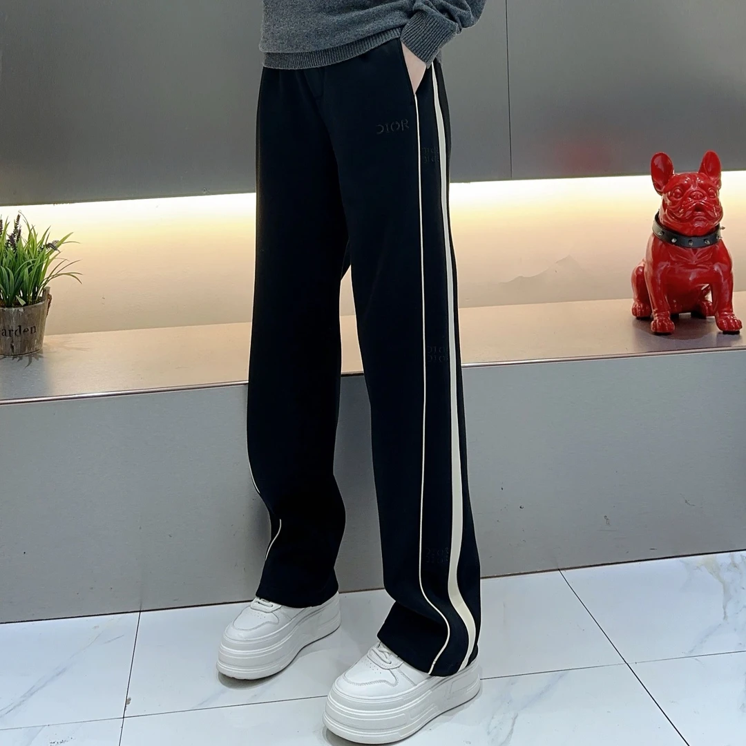 【周晓君】2025冬季新款男士高端休闲百搭直筒裤加绒加厚25221