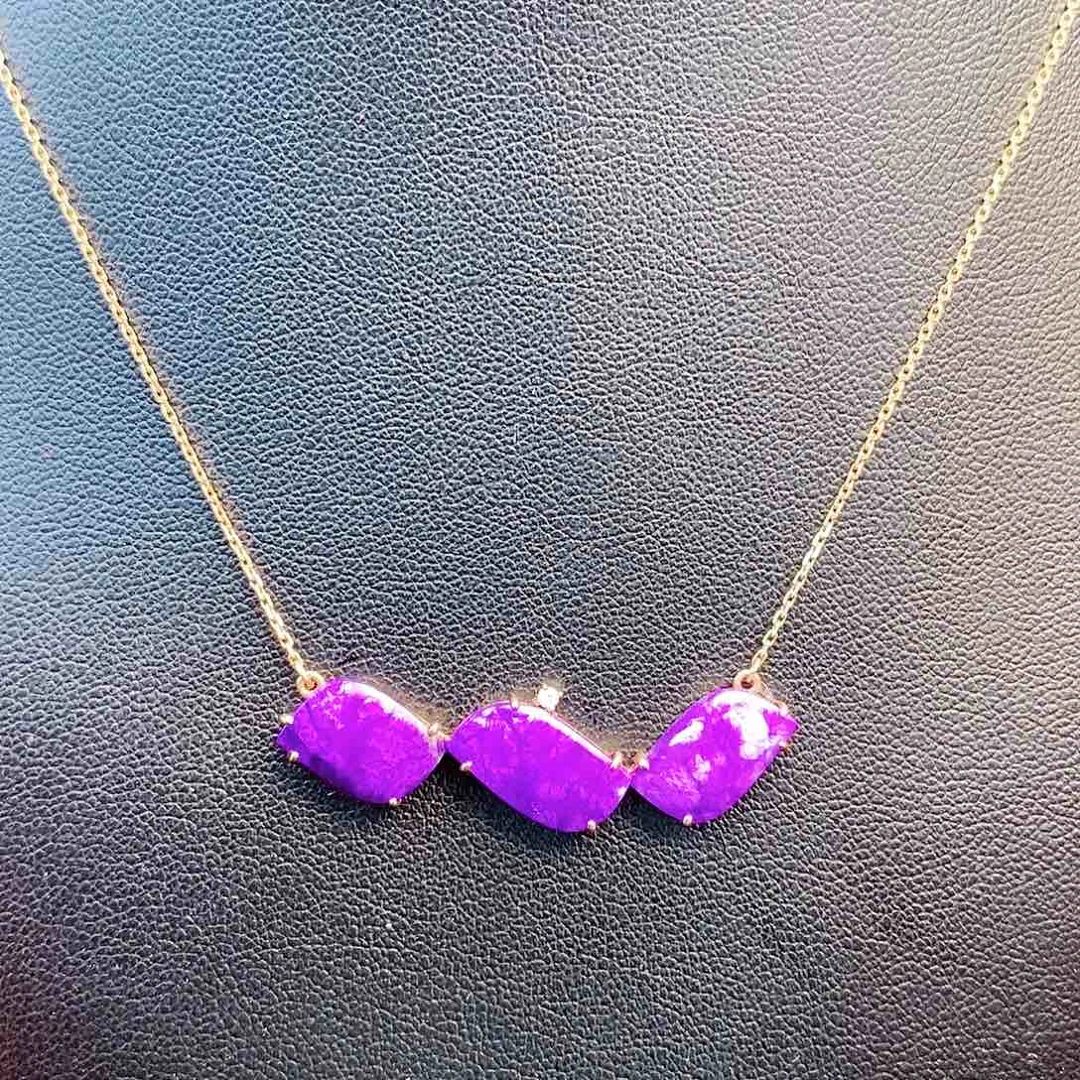 苏纪石（舒俱来）一体项链18K金镶嵌