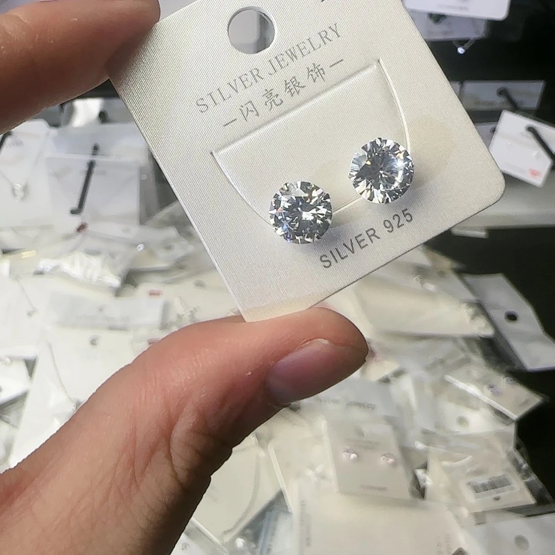 925银合成立方氧化锆螺丝钉单锆