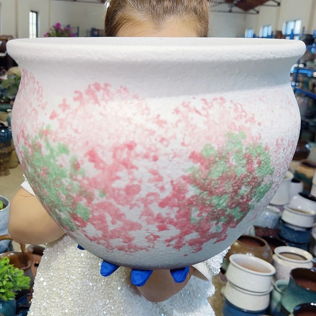 紫砂花盆高20口28