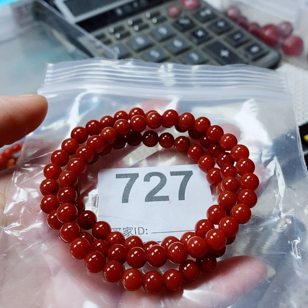 ~***~未镶嵌手串南红玛瑙卡6多圈
