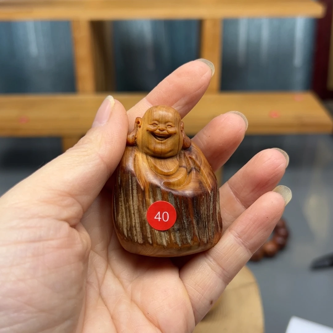 朋***木崖柏木摆件手把件，