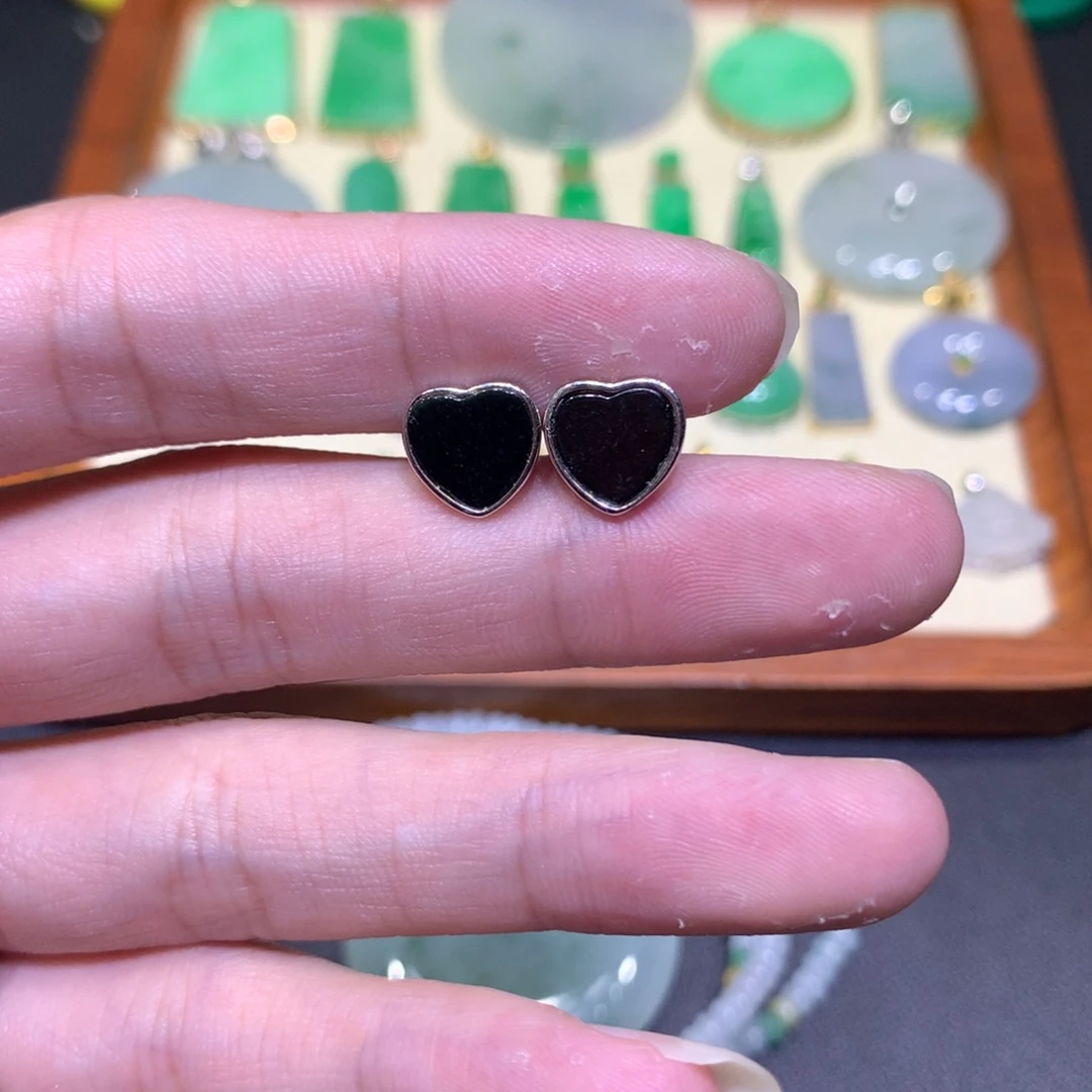 翡翠银S925镶嵌吊坠(不含链)