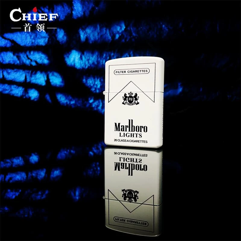 CHIEF/首领夜光万宝路煤油正品打火机防风创意个性送男友