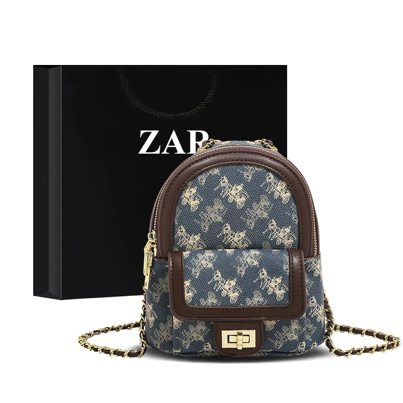 ZAR&RUILR/查瑞娜爆款轻奢双肩包包女时尚百搭小众设计感通勤背包