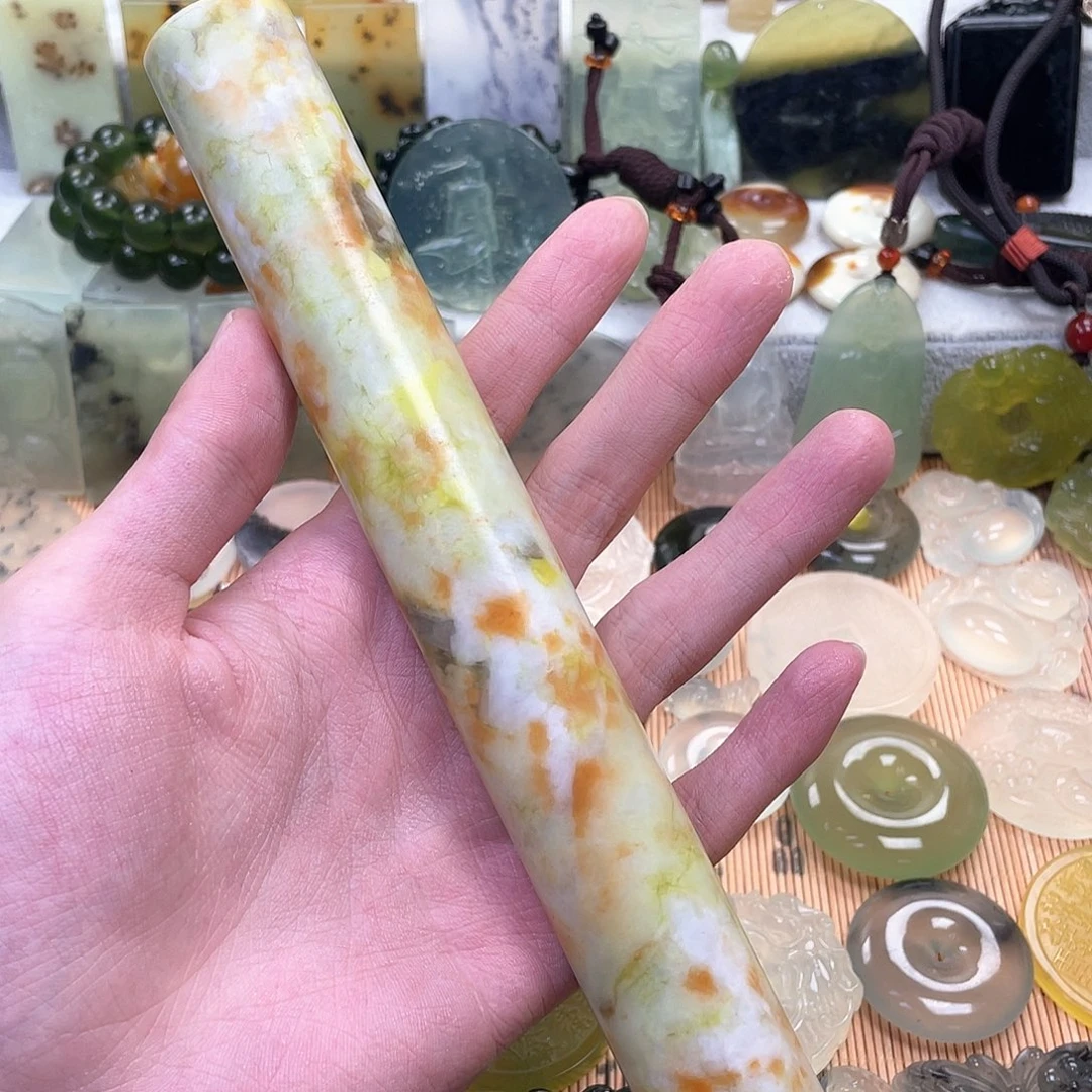 阿***楚蛇纹石玉未镶嵌手把件