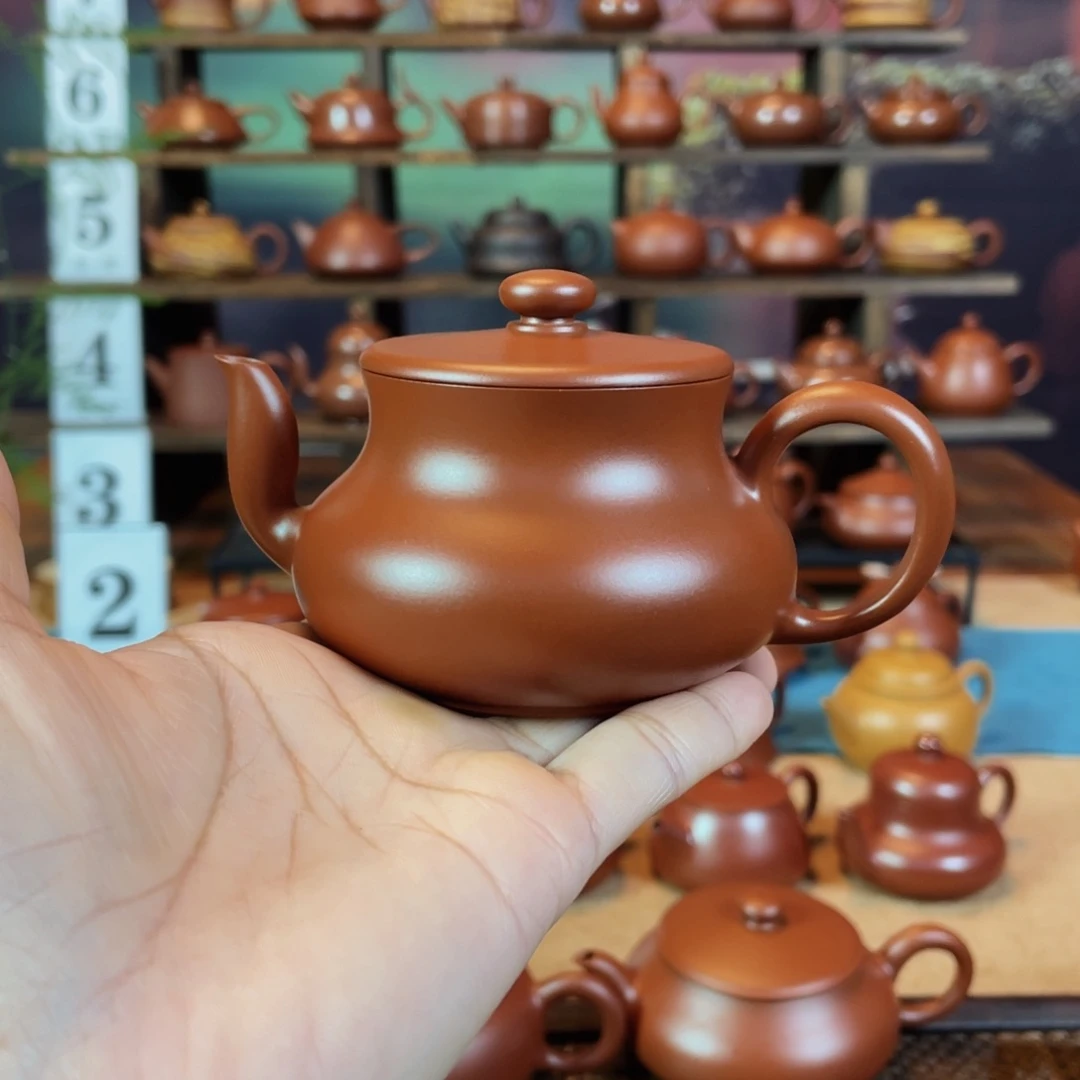 茶壶紫砂泰***经潮州手工手拉朱泥君德壶