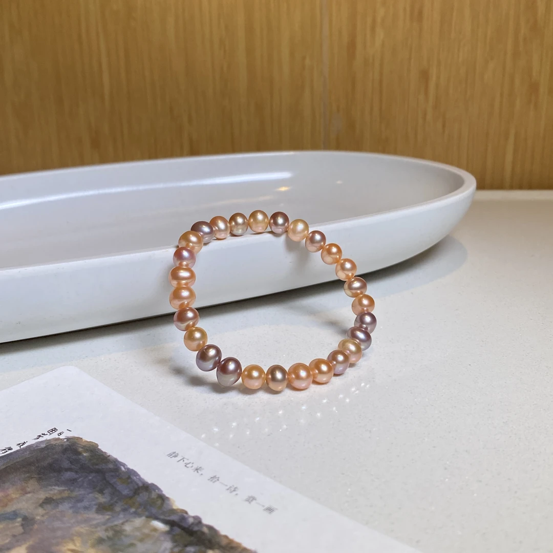 【小北严选】淡水珍珠手串5-17H27X408【多样性发一件】约6mm