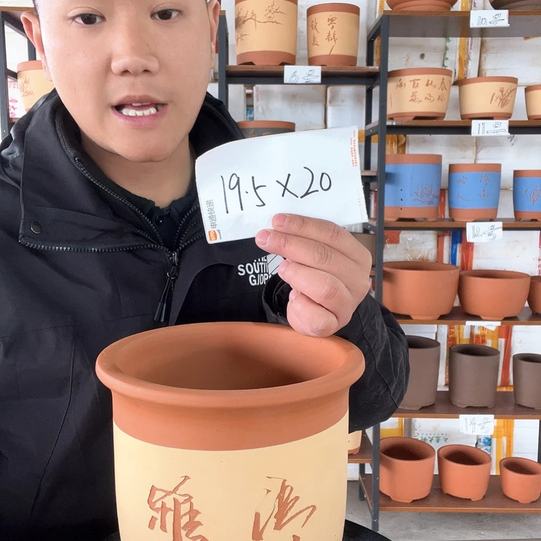 紫砂高金钟3高盆1111