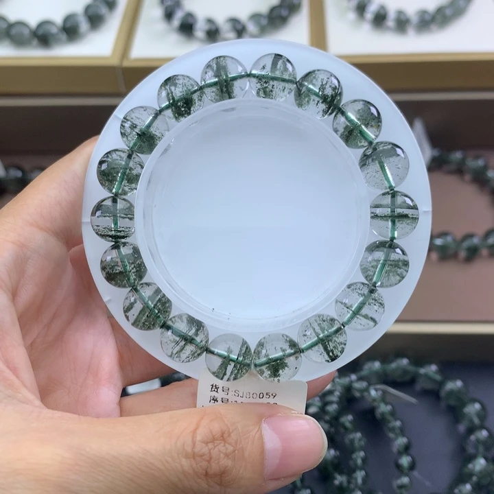 未镶嵌手链水晶绿幽灵