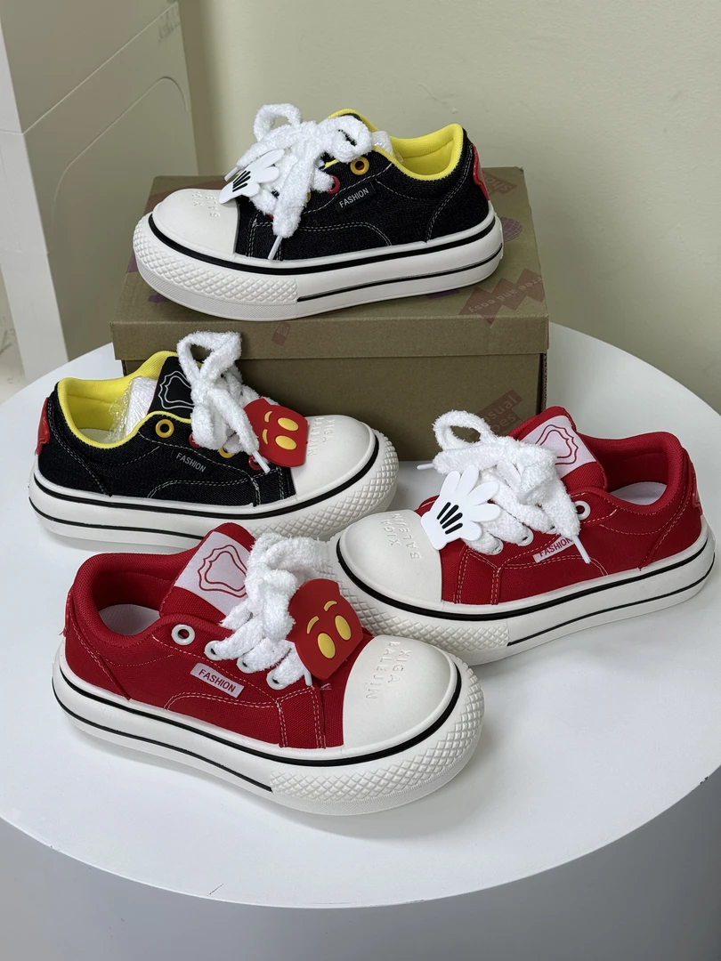 【米奇大头鞋】厚底丑萌帆布鞋透气可爱源头小众爆款美式板鞋