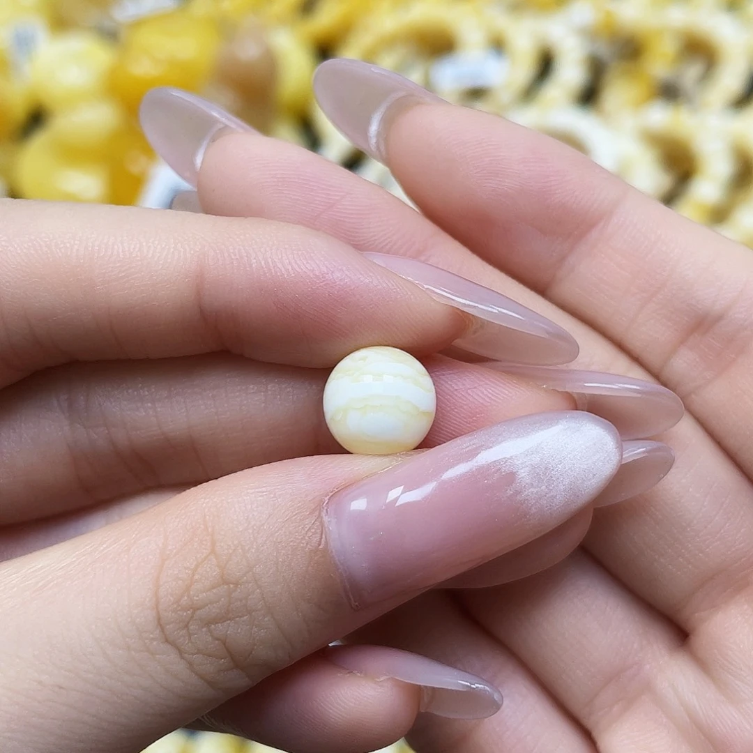 蜜蜡未镶嵌裸石圆珠9.9mm