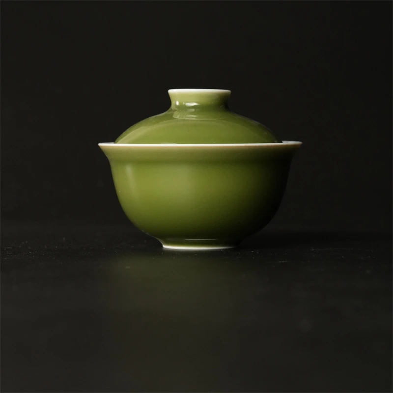 SH-2085[学茶严选]烟绿落梅盖碗