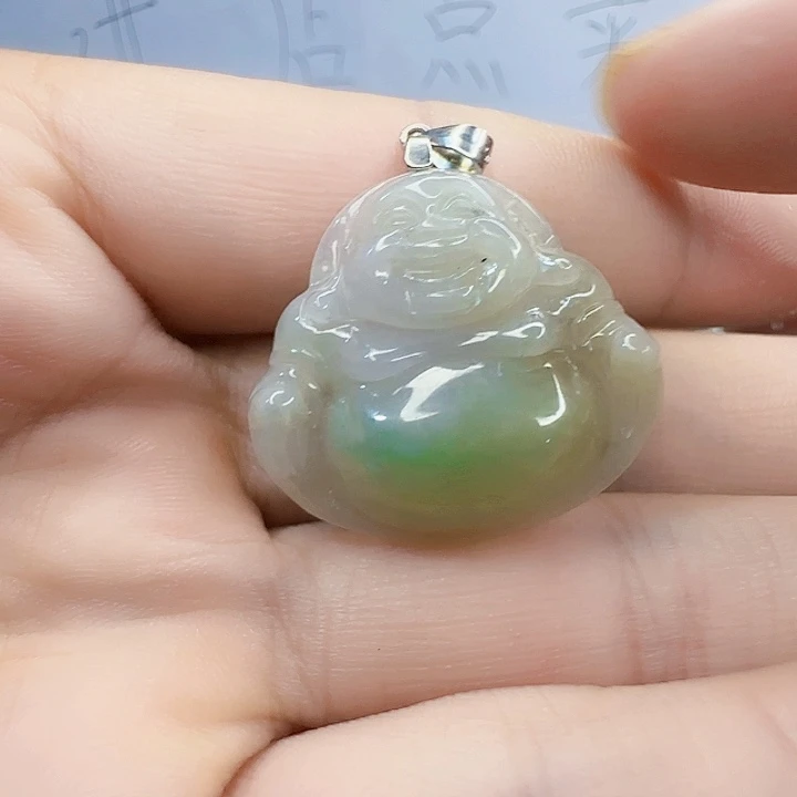 翡翠未镶嵌颈饰天然佛公