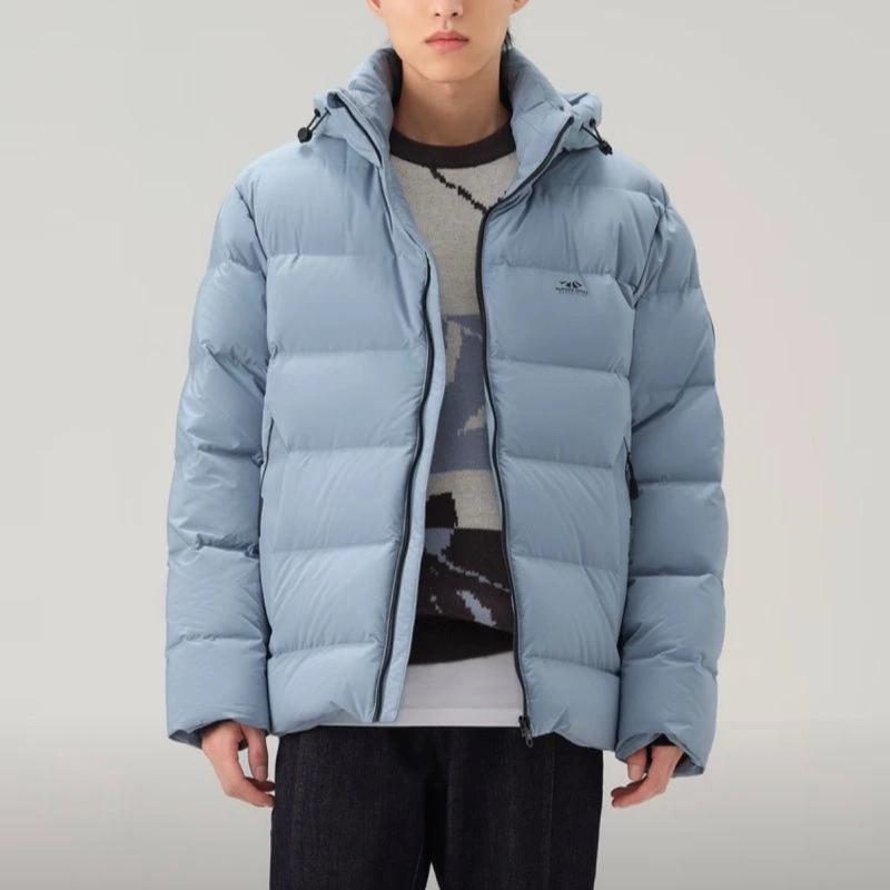 H撤柜剪标90鹅绒服 高蓬松抗寒保暖情侣面包服可拆帽羽绒服休闲