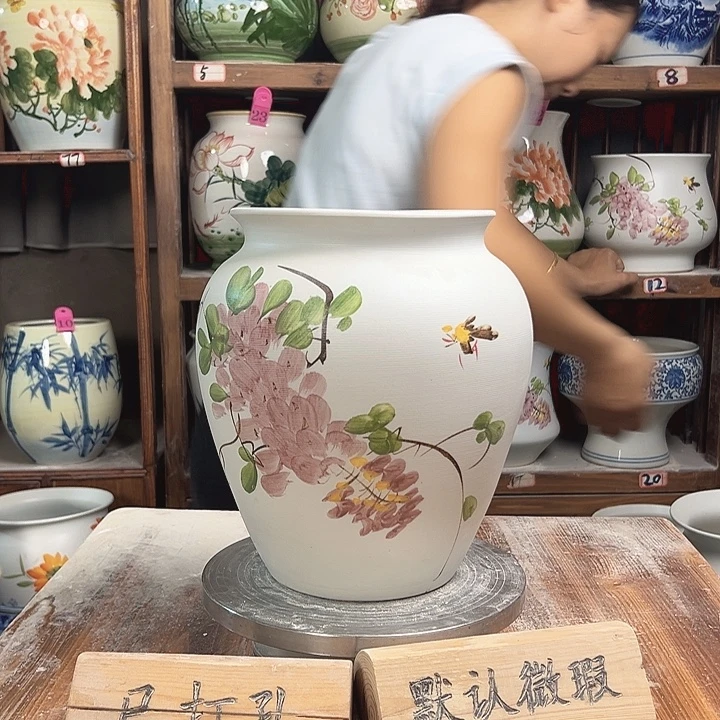 陶瓷高26口18.6紫藤新款新款陶瓷陶瓷陶瓷